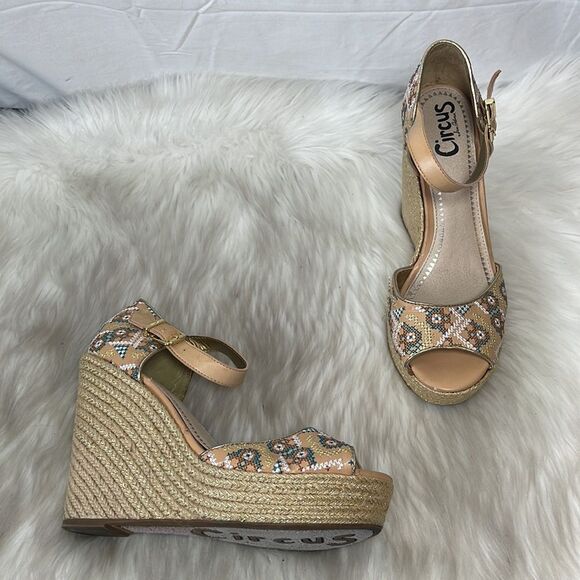 Circus By Sam Edelman Sutton Embroidered Metallic Espadrilles - Picture 1 of 6